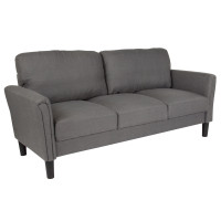 Flash Furniture SL-SF920-3-DGY-F-GG Bari Upholstered Sofa in Dark Gray Fabric